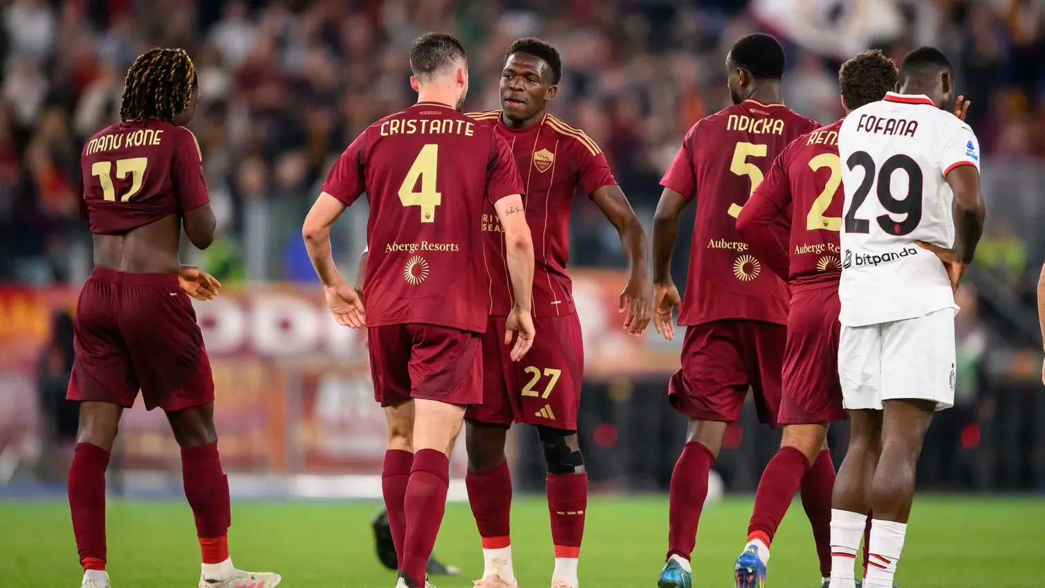 roma milan cristante gourna douath