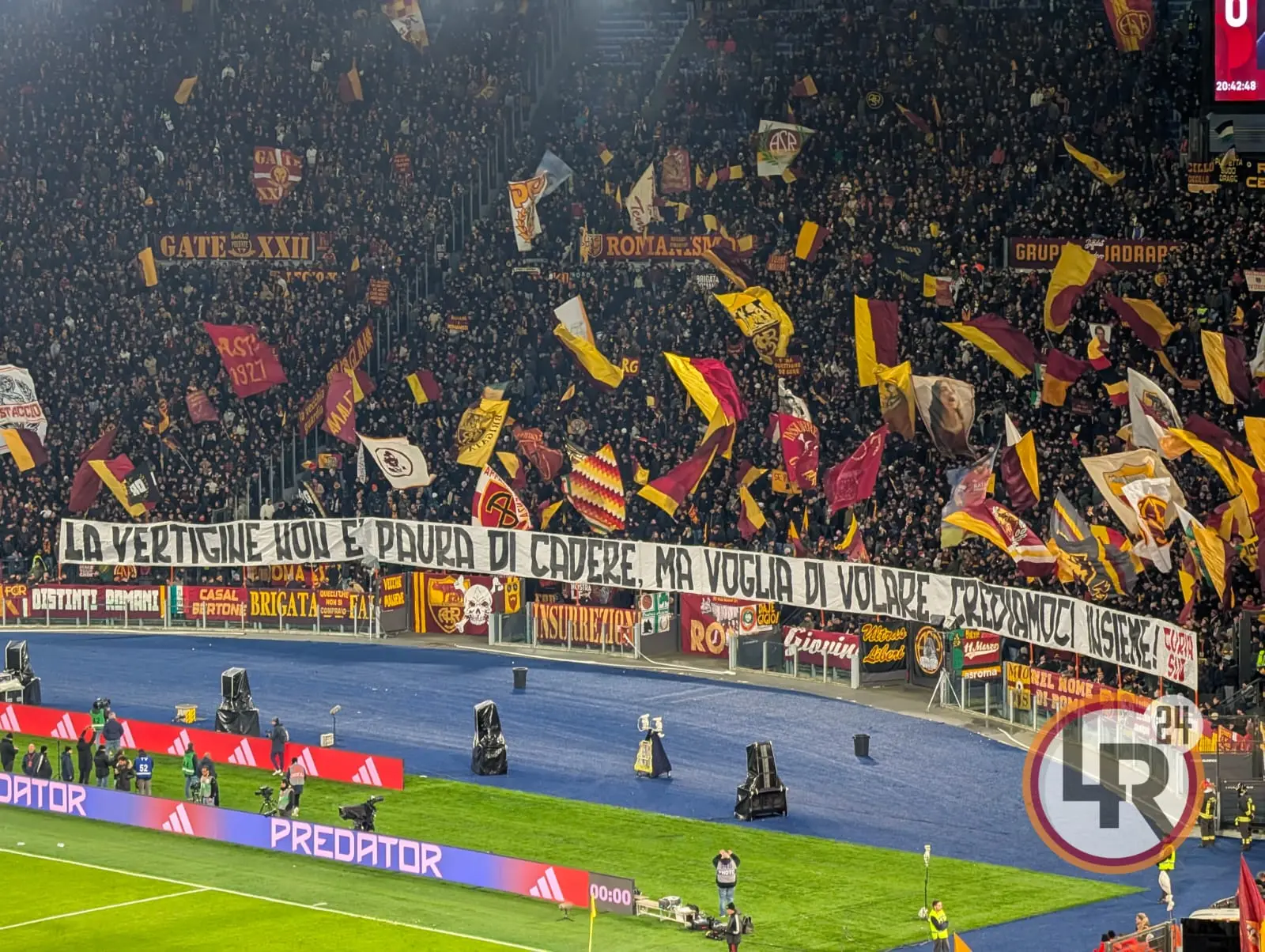 roma napoli striscione curva sud