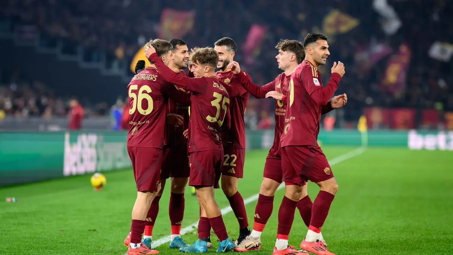 roma sampdoria abbraccio