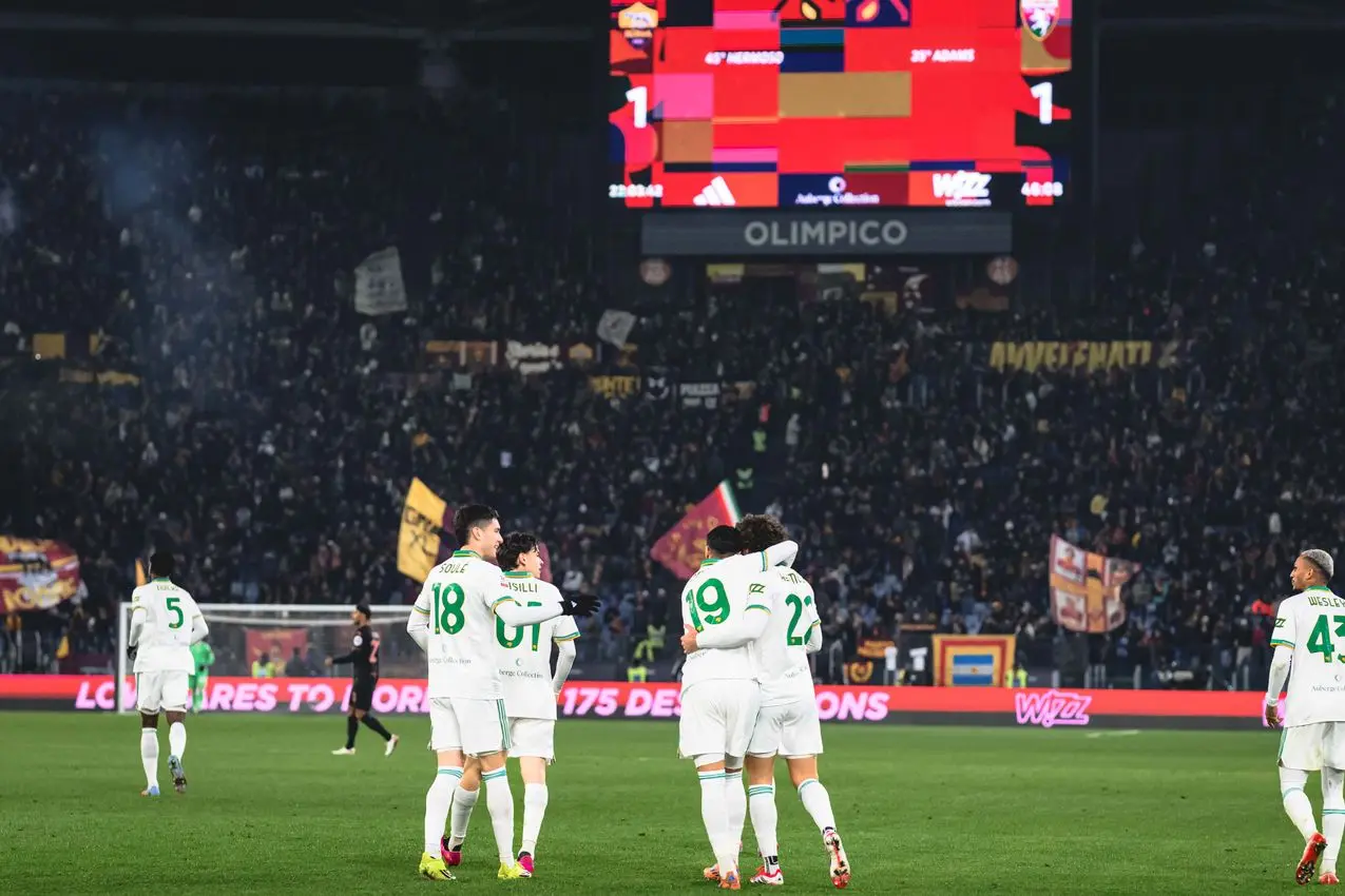 roma torino esultanza squadra
