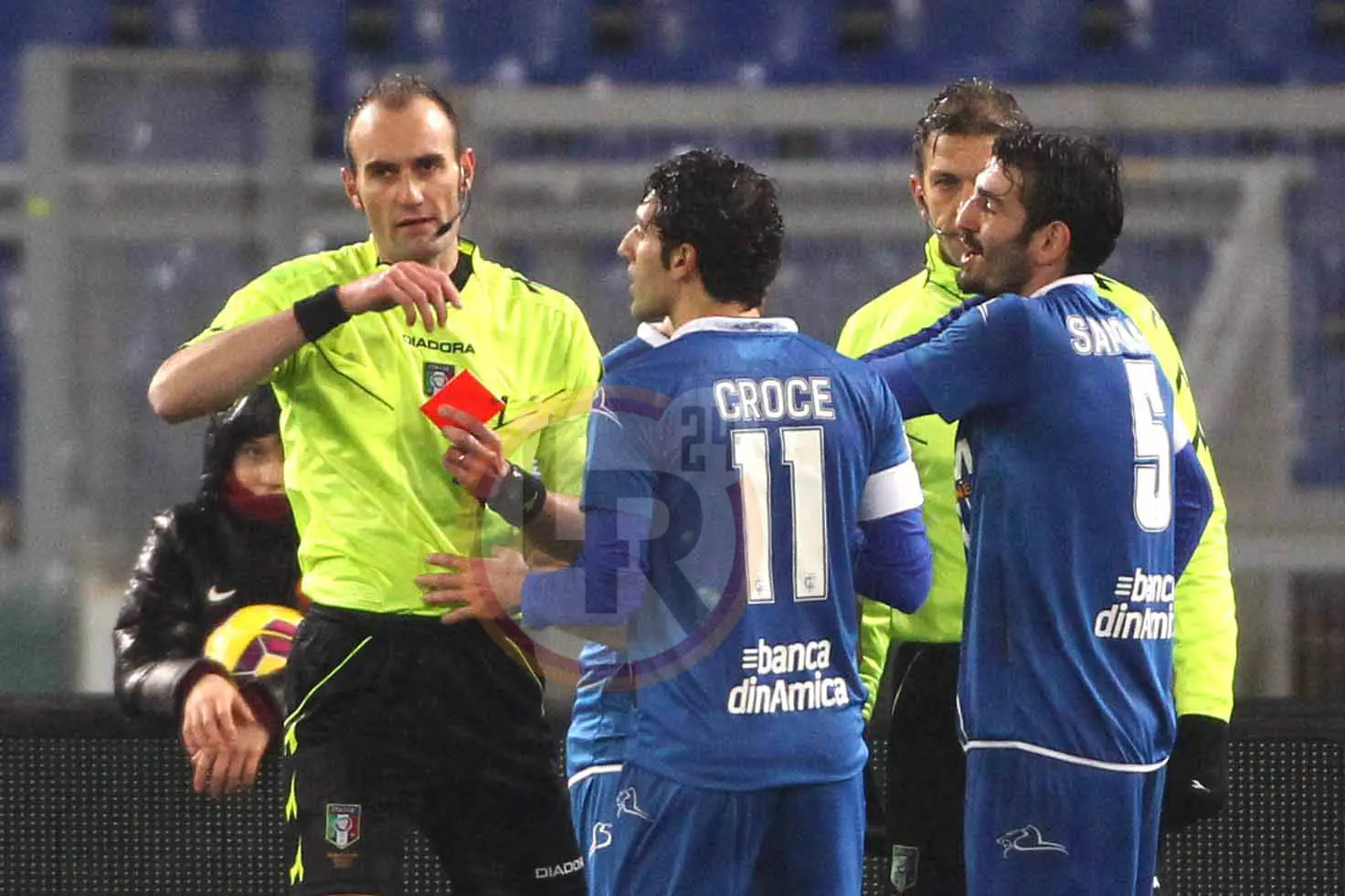 russo saponara espulsione roma empoli 310115 mancini