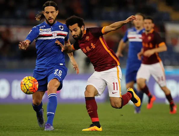 salah azione roma samp