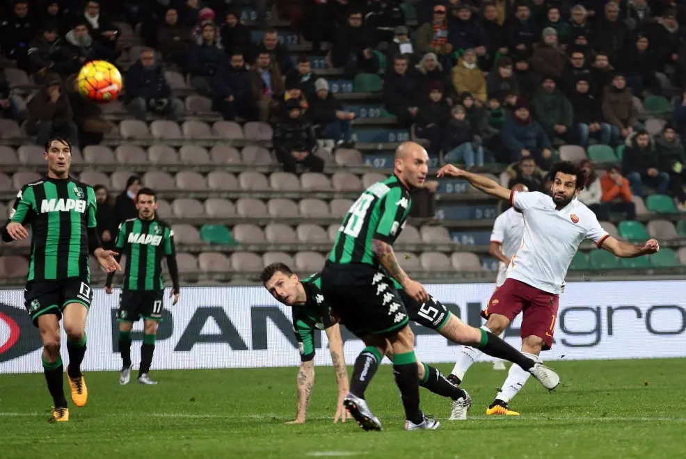 salah sinistro a giro gol sassuolo