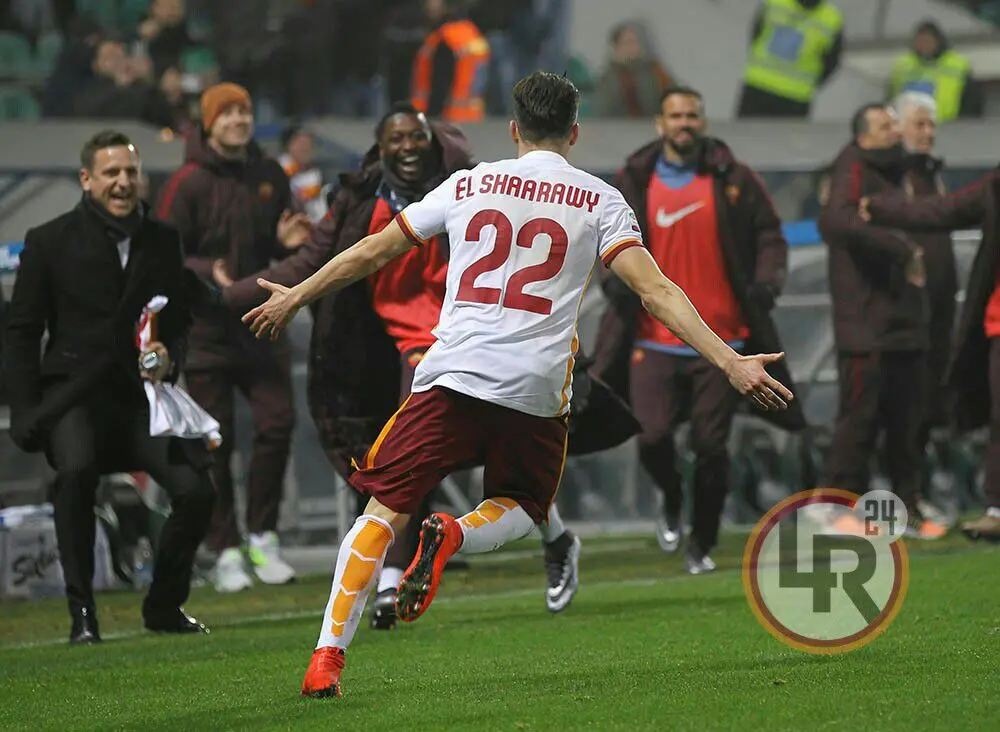 sassuolo roma el shaarawy esultanza 2