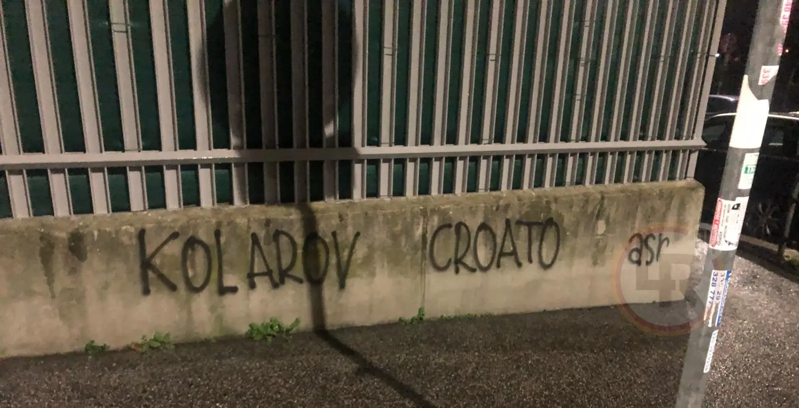 scritte contro kolarov 020219