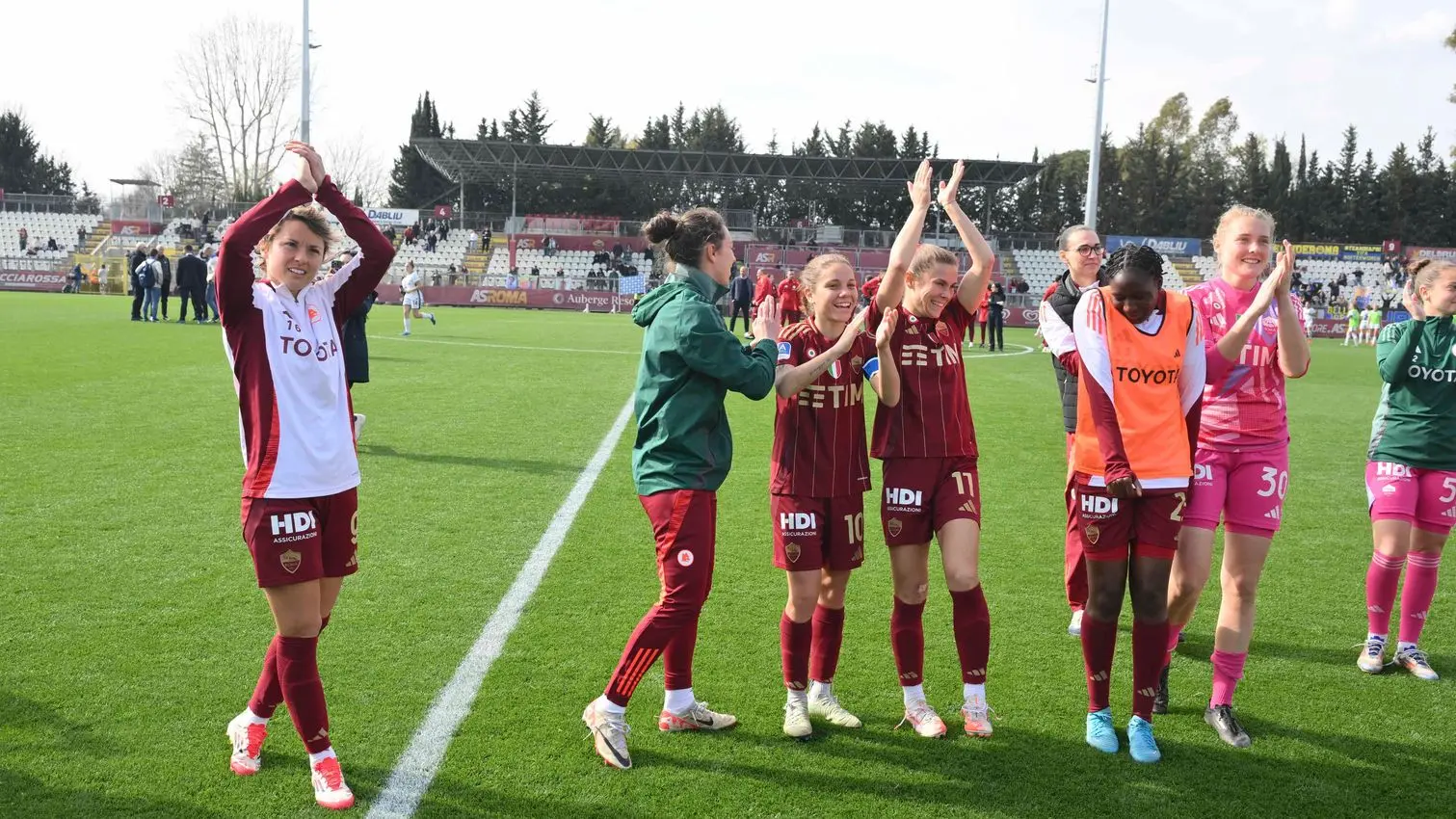 serie a femminile poule scudetto roma inter squadra esultanza 2