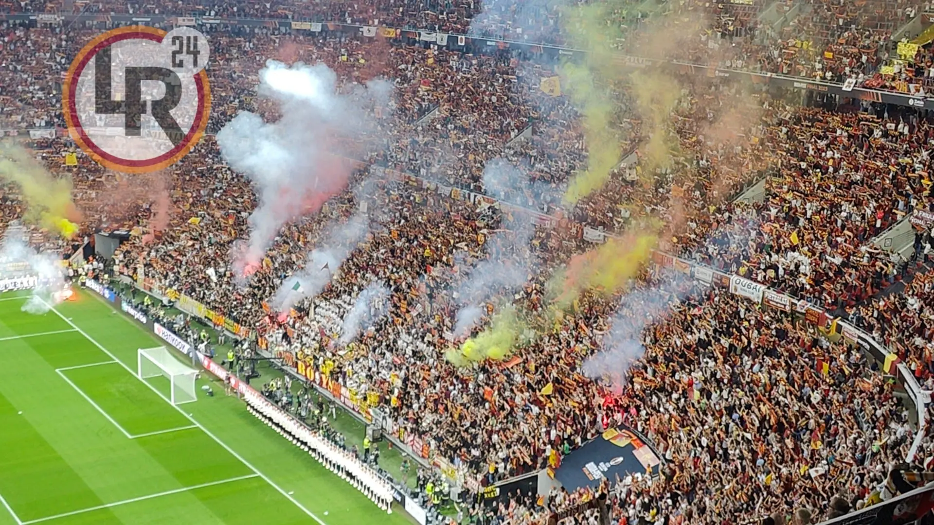 siviglia roma tifosi inno sciarpe