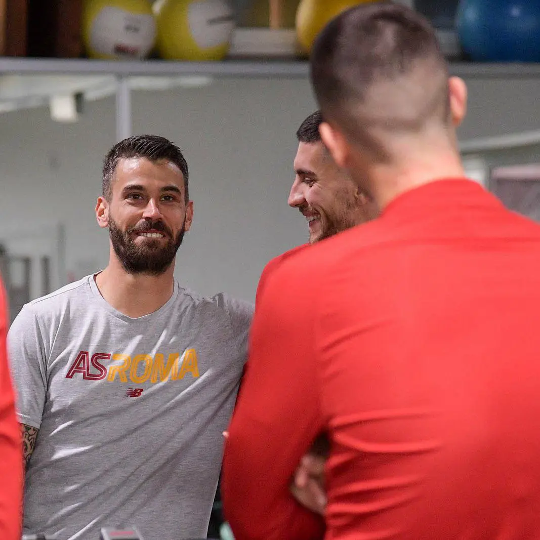 spinazzola trigoria allenamento