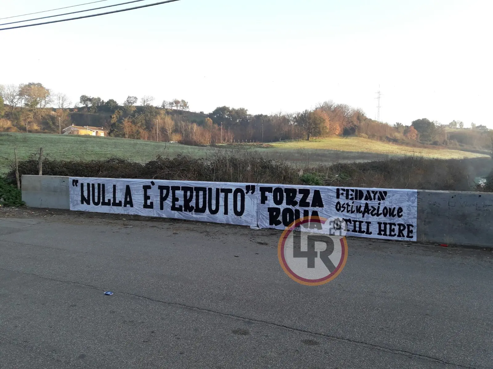 striscione fedayn trigoria lr24