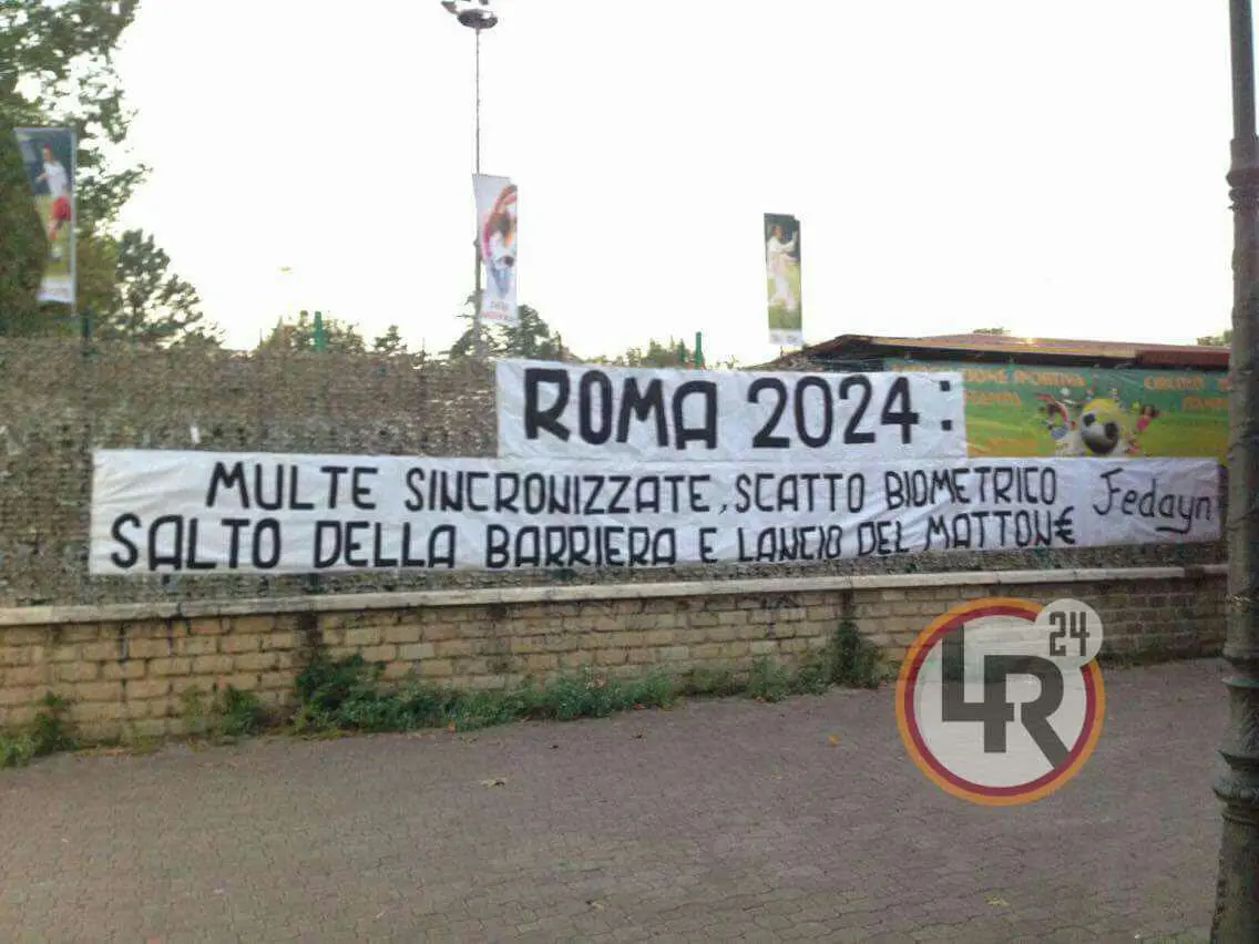 striscione ironico fedayn