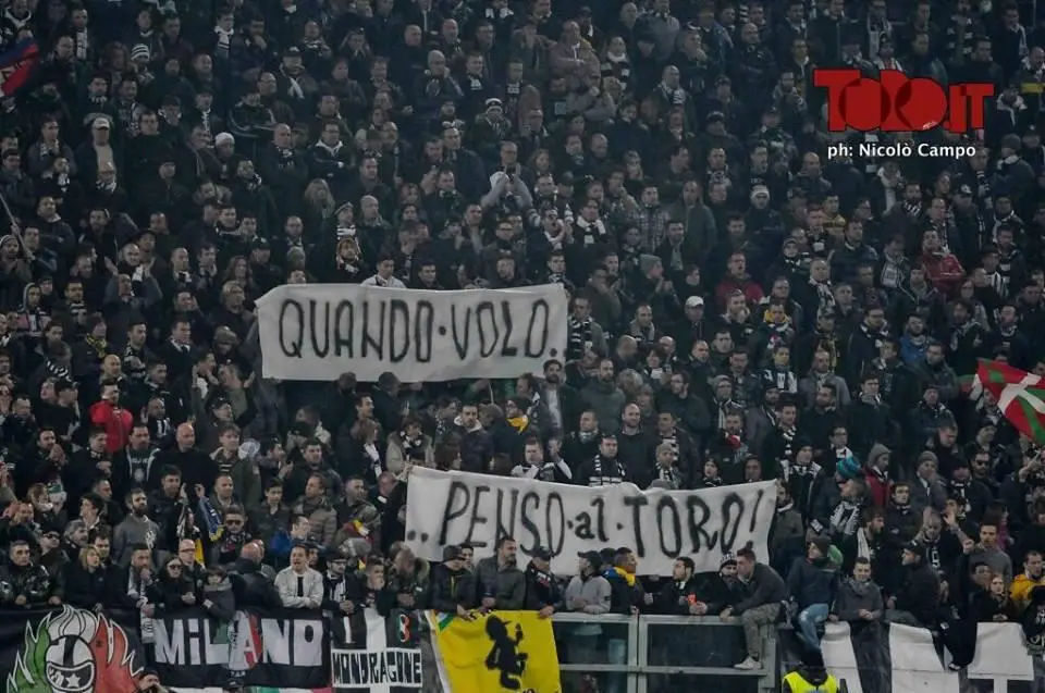 striscione quando volo juve torino 23 2 14
