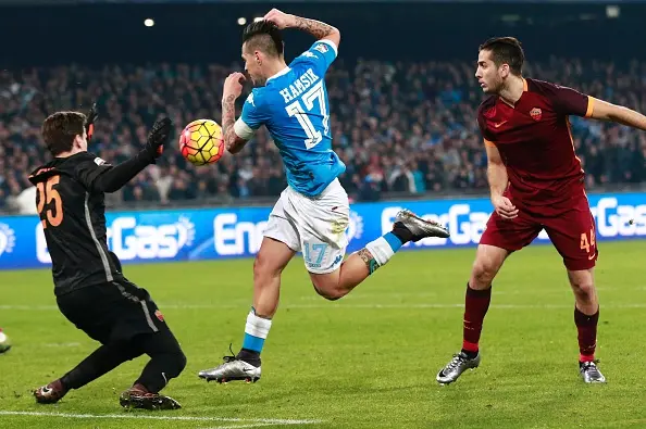 szczesny hamsik parato napoli roma