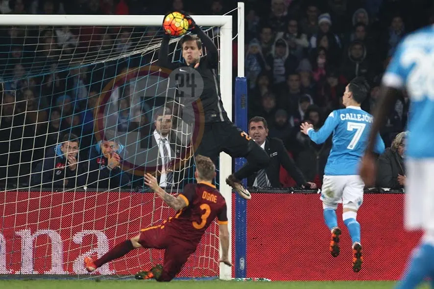 szczesny napoli roma 131215 foto gino