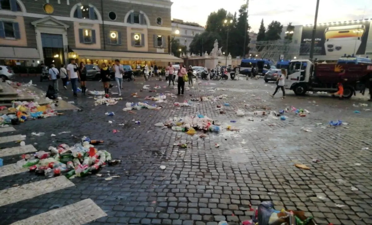 tifosi spagnoli a piazza del popolo 2