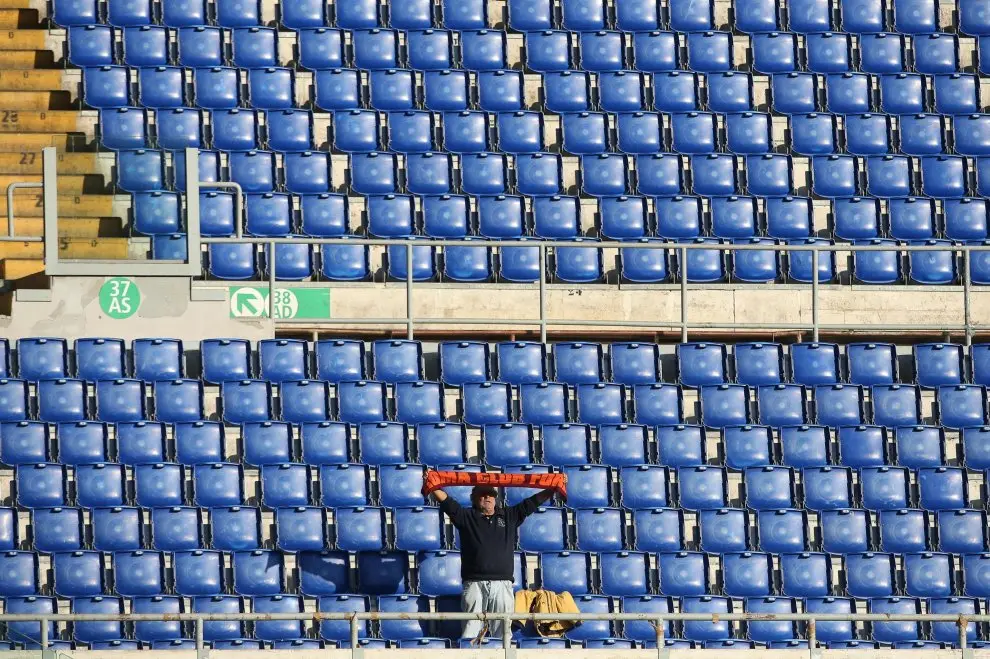 tifoso solitario roma spezia