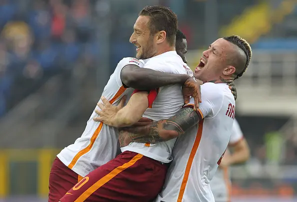 totti abbracciato atalanta roma