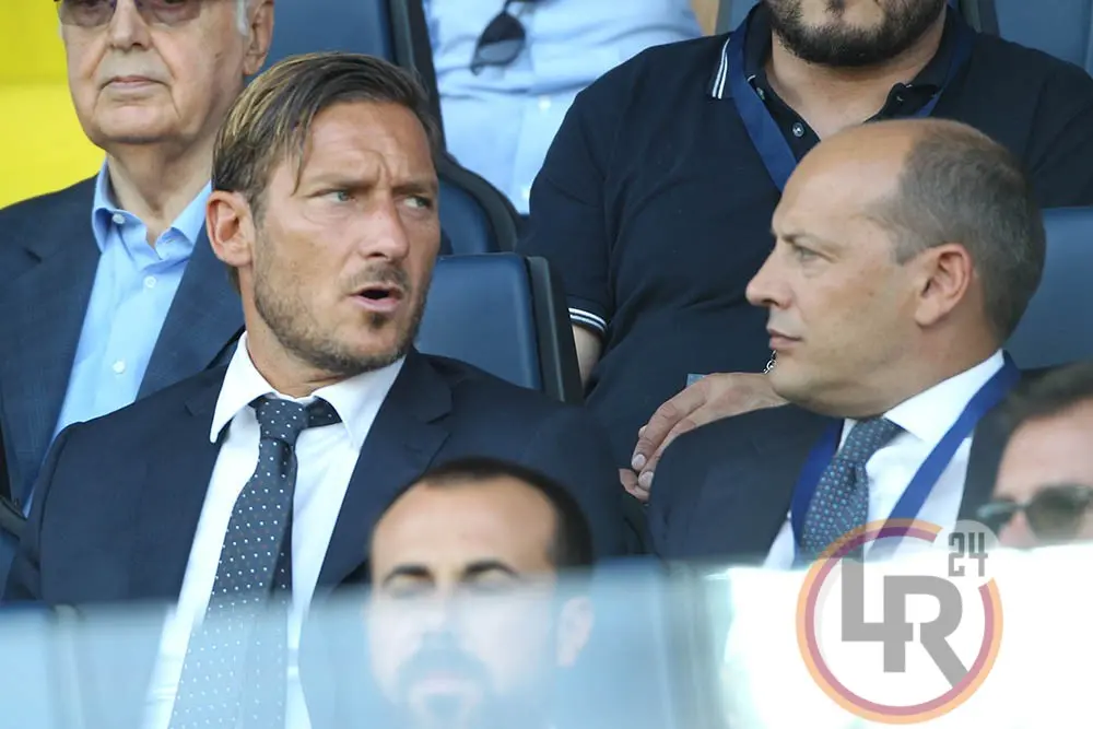 totti baldissoni tribuna atalanta roma