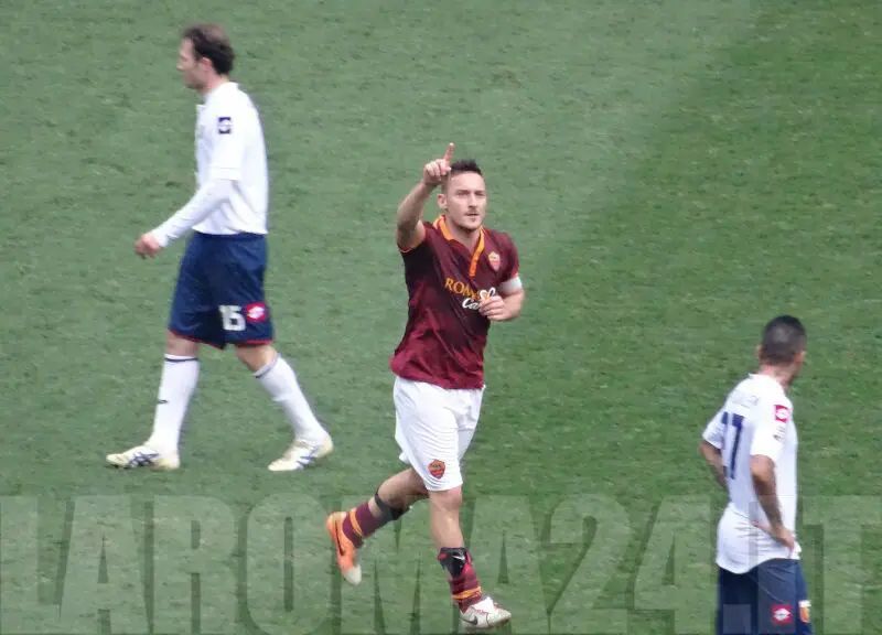 totti esultanza indica roma genoa 120114