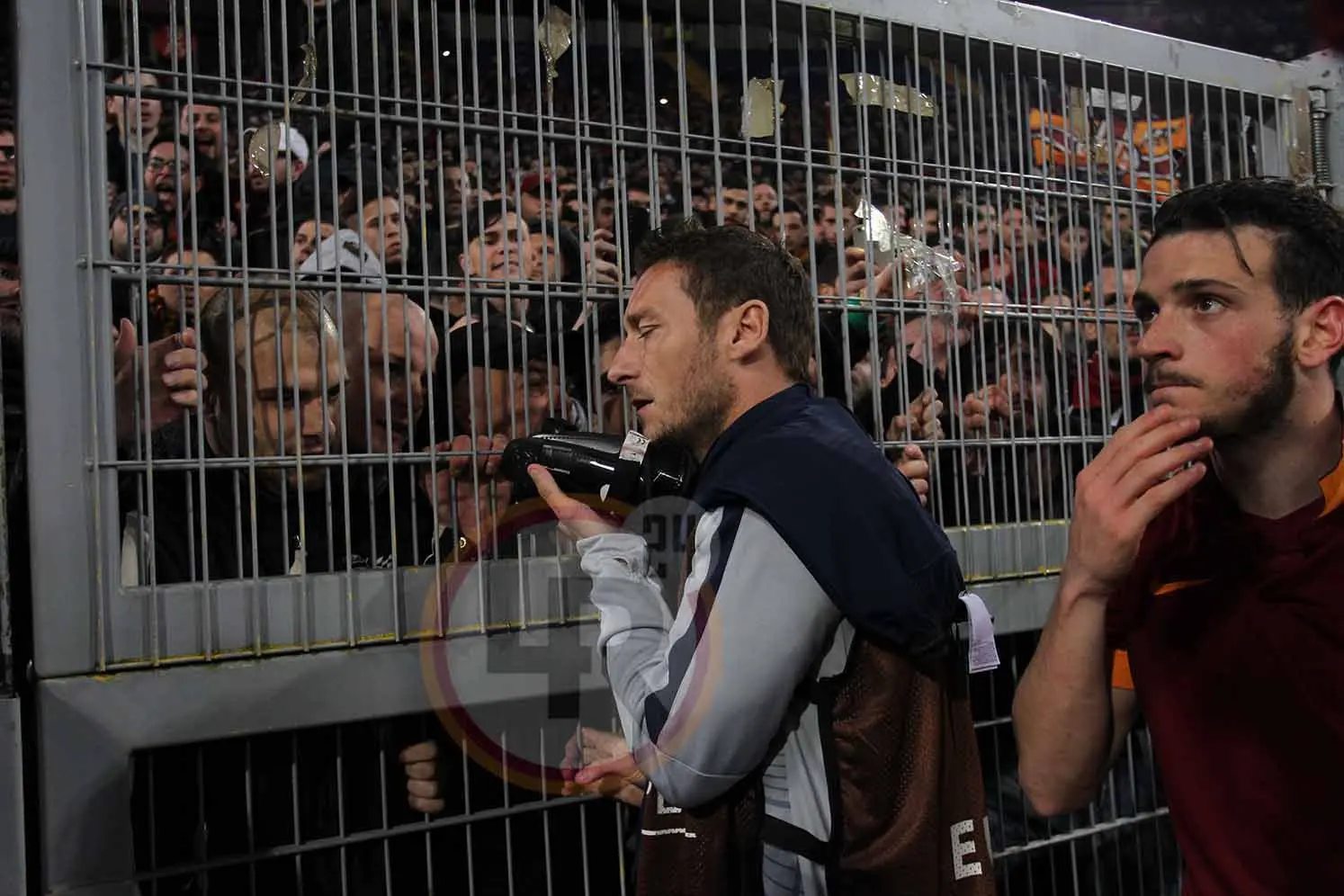 totti florenzi sotto sud roma fiore 190315 mancini