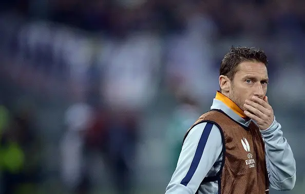 totti mano davanti la bocca europa league roma fiorentina 19032015