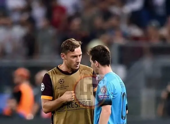 totti messi roma barcellona champions league 160915