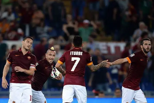 totti nainggolan pjanic iturbe roma udinese 17052015