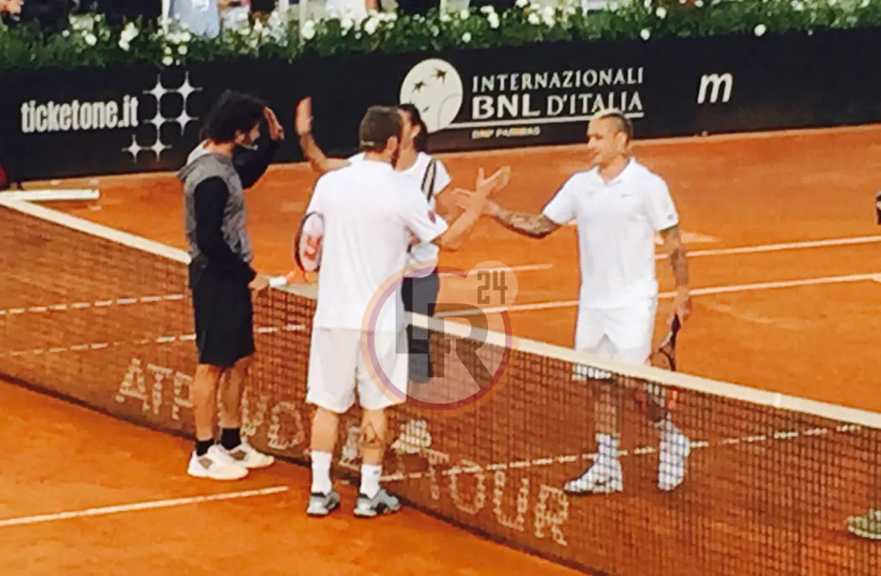 totti nainggolan tennis foro italico