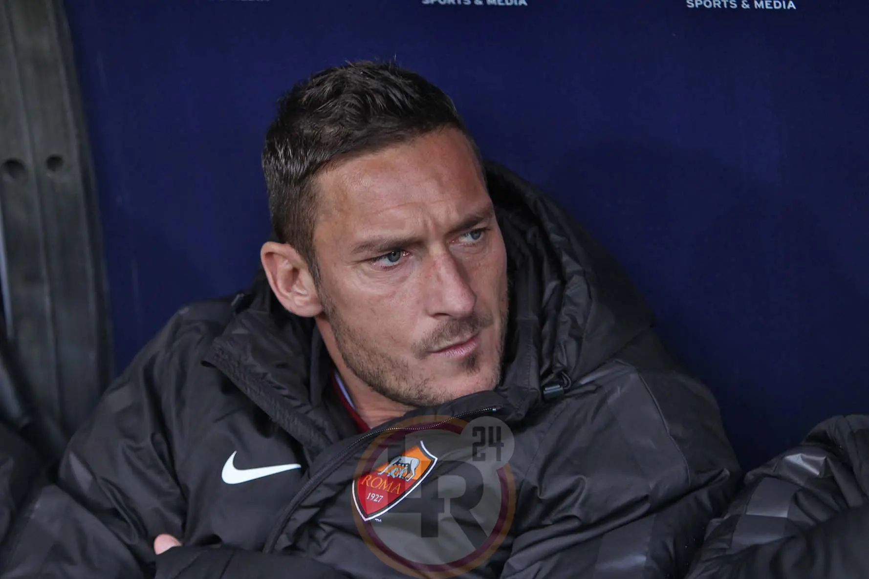 totti panchina pp genoa roma 141214 mancini