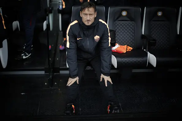 totti panchina udinese roma