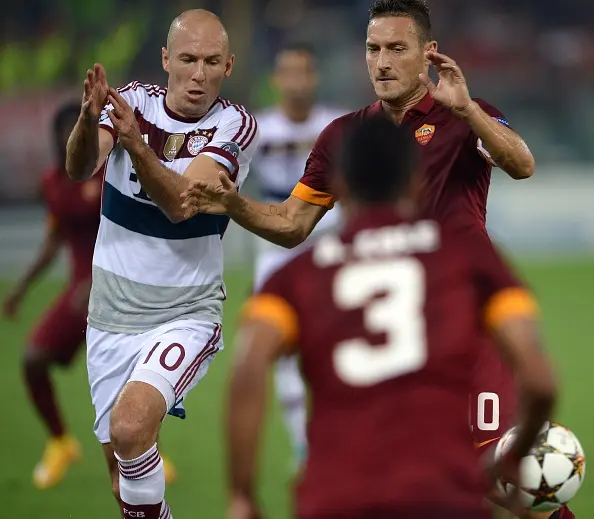 totti robben bayern monaco 221014