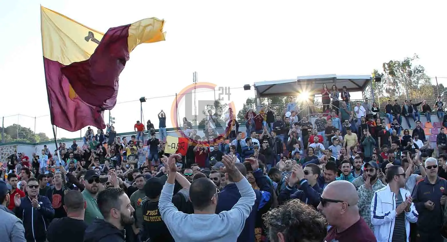trigoria allenamento tifosi pre derby 245 3