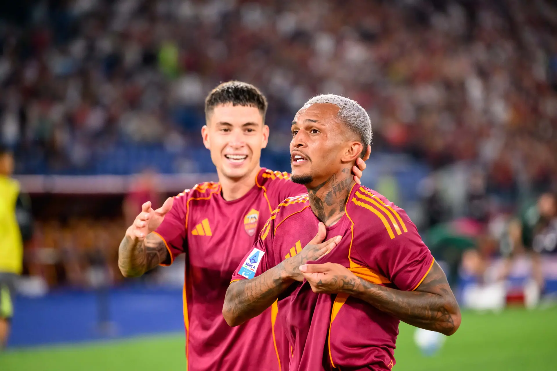 wesley esultanza roma bologna 2