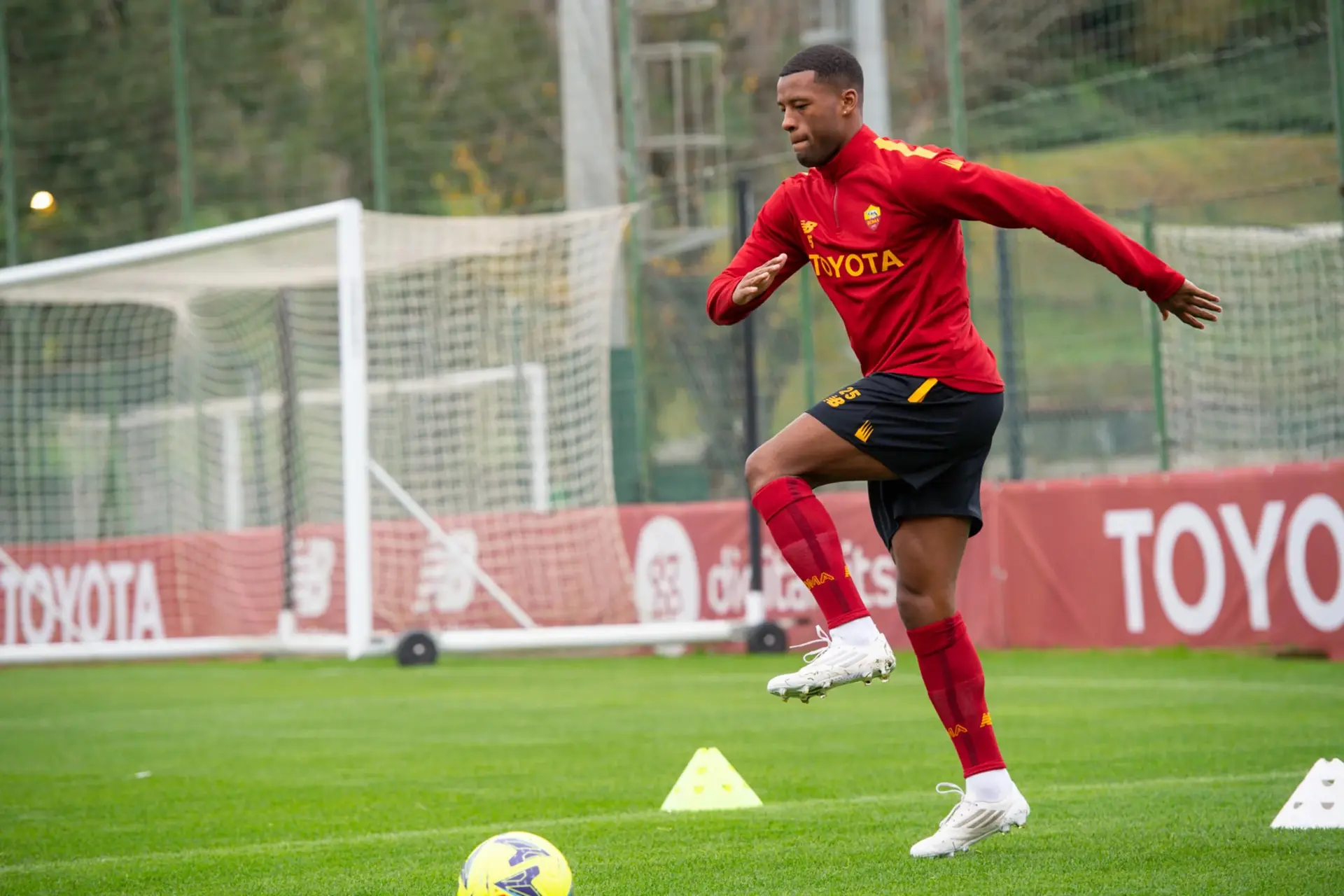 wijnaldum allenamento trigoria
