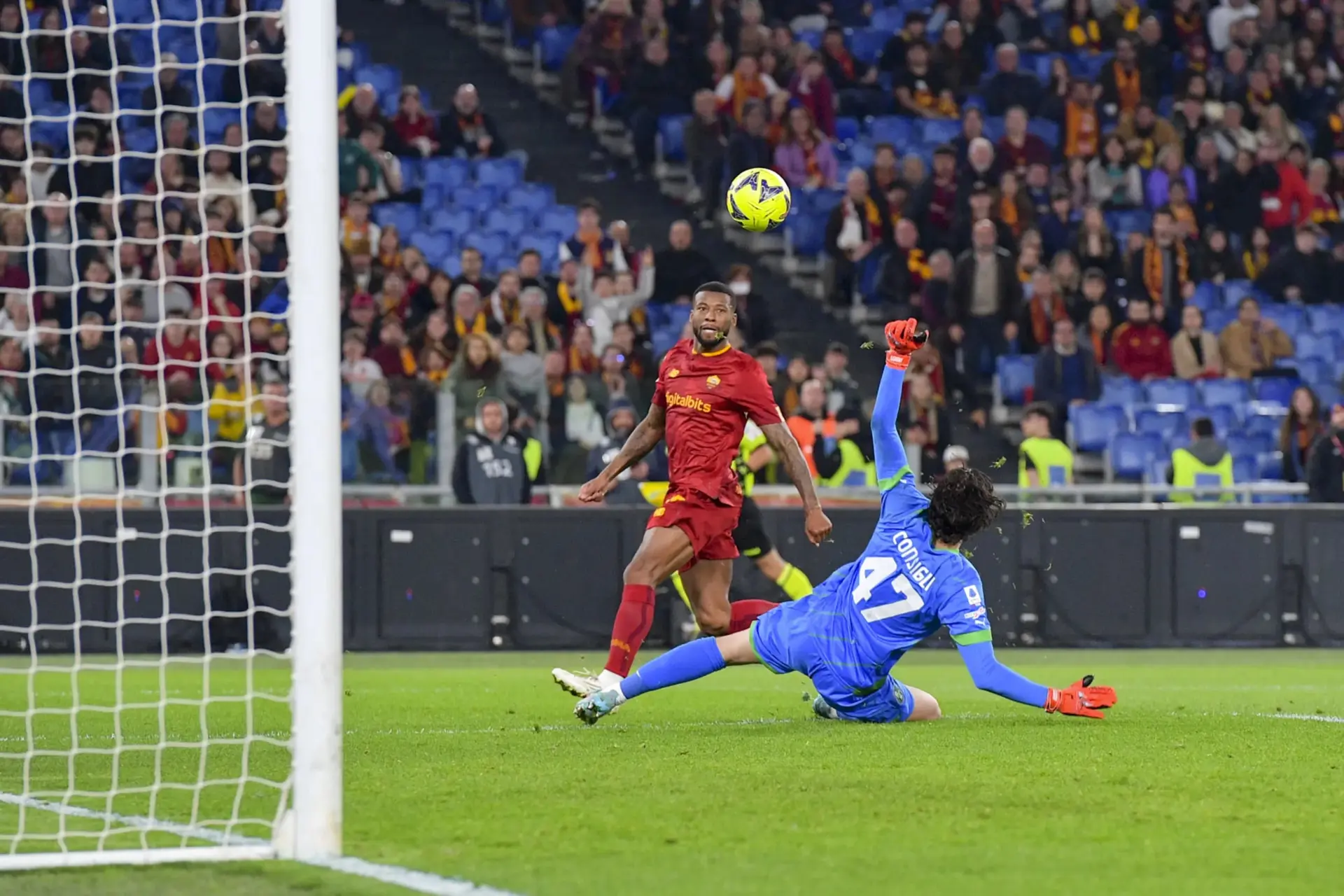 wijnaldum gol consigli roma sassuolo