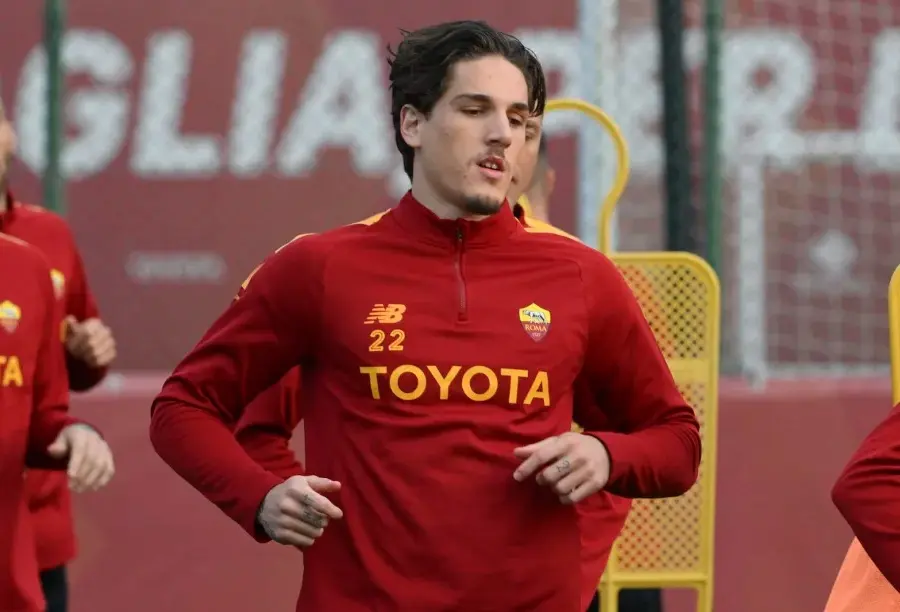 zaniolo allenamento trigoria