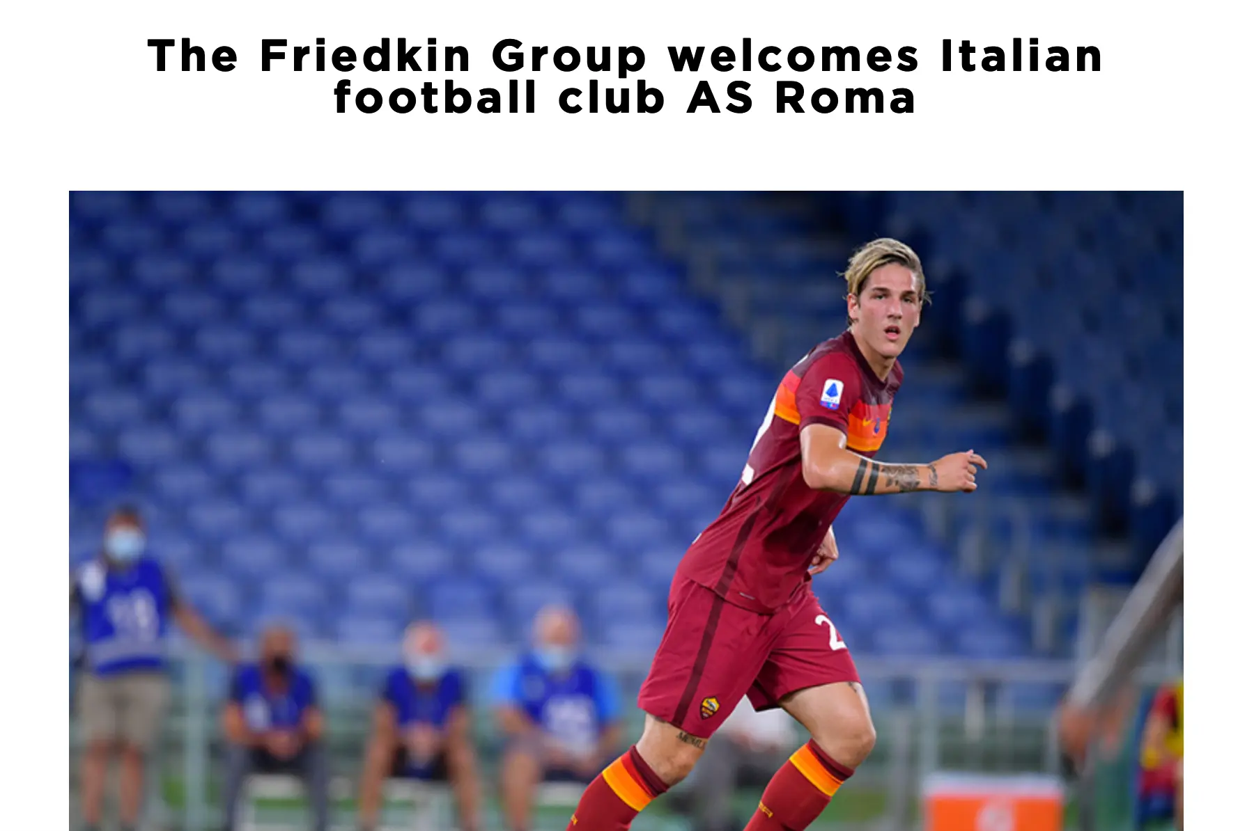 zaniolo annuncio friedkin