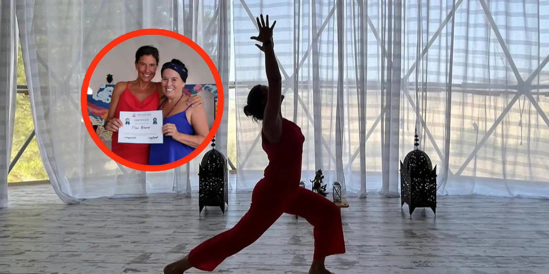foto politiek verslaggever floor bremer legt zichzelf in de knoop op yogamatje