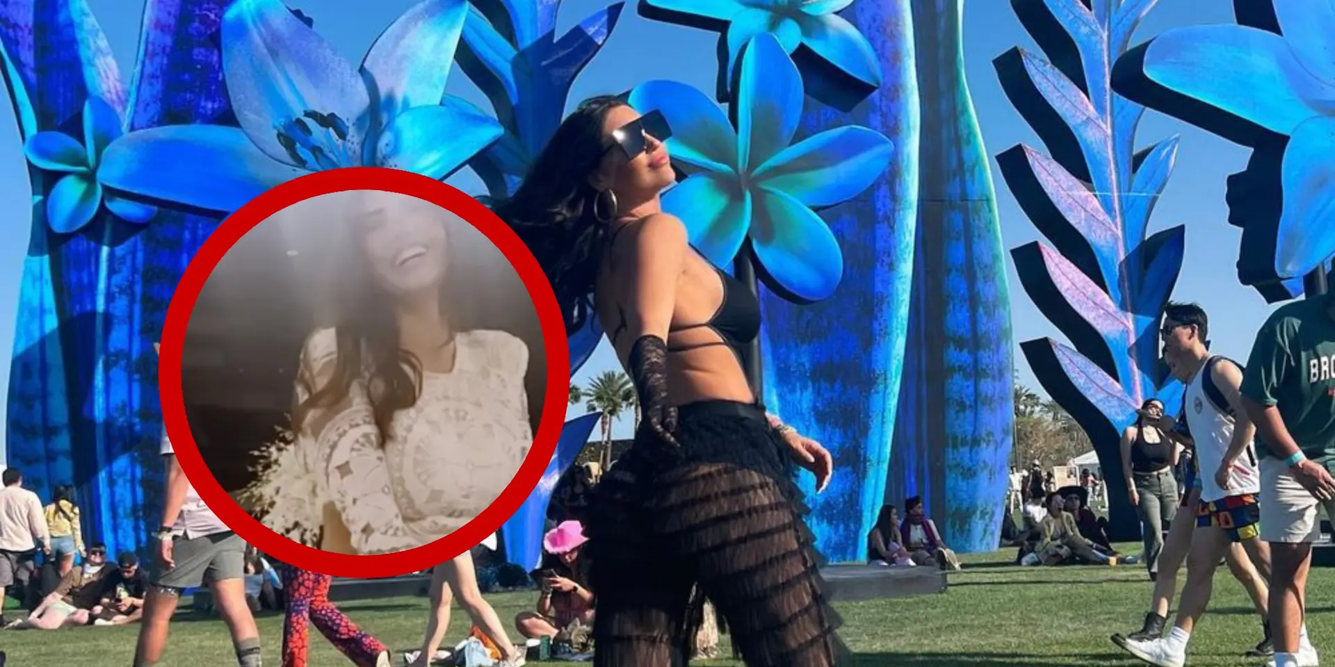 foto yolanthe cabau laat zich van top tot teen bekijken in doorzichtig jurkje