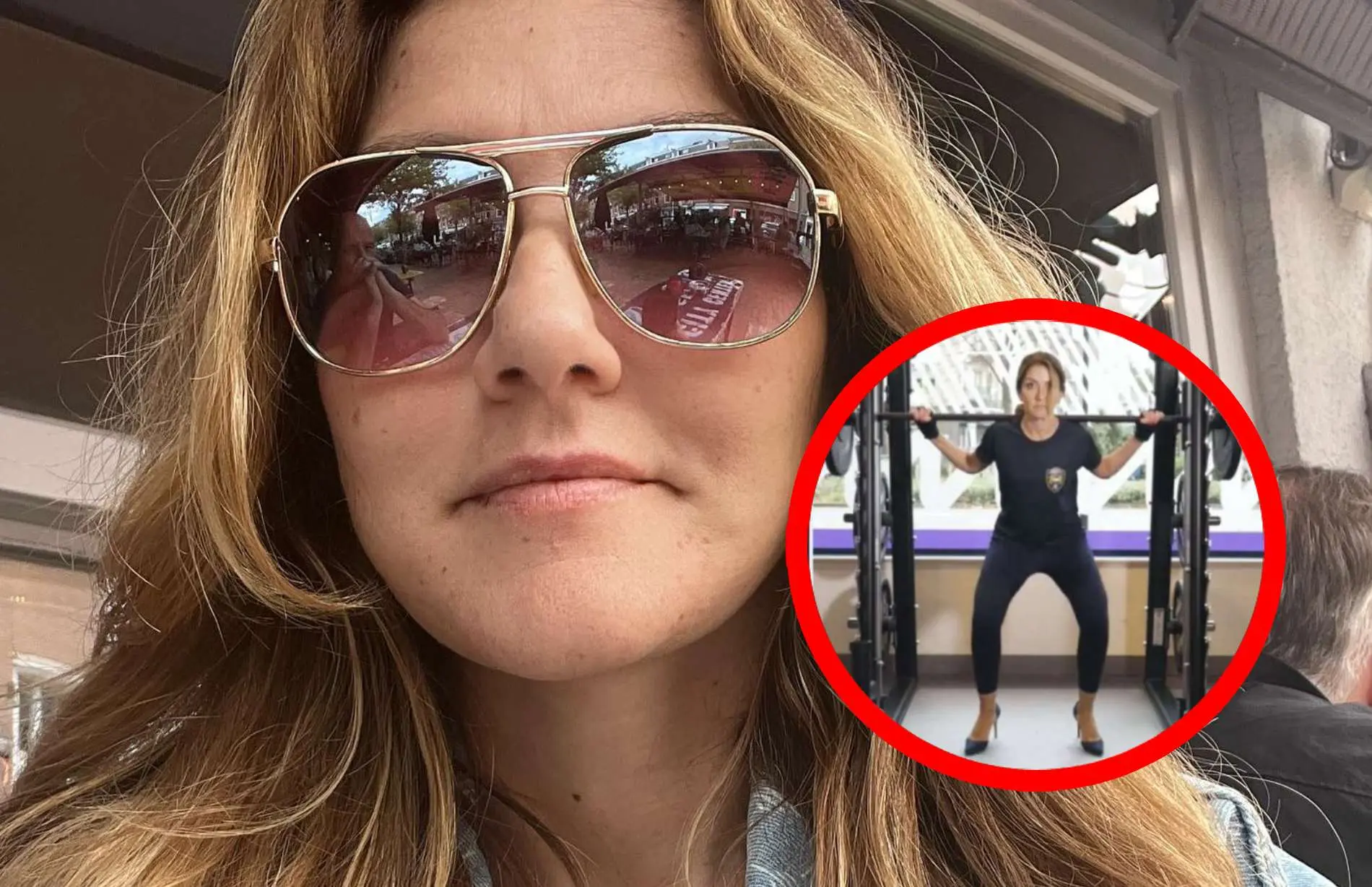 dilan yesilgoz maakt tongen los na workout op hakken