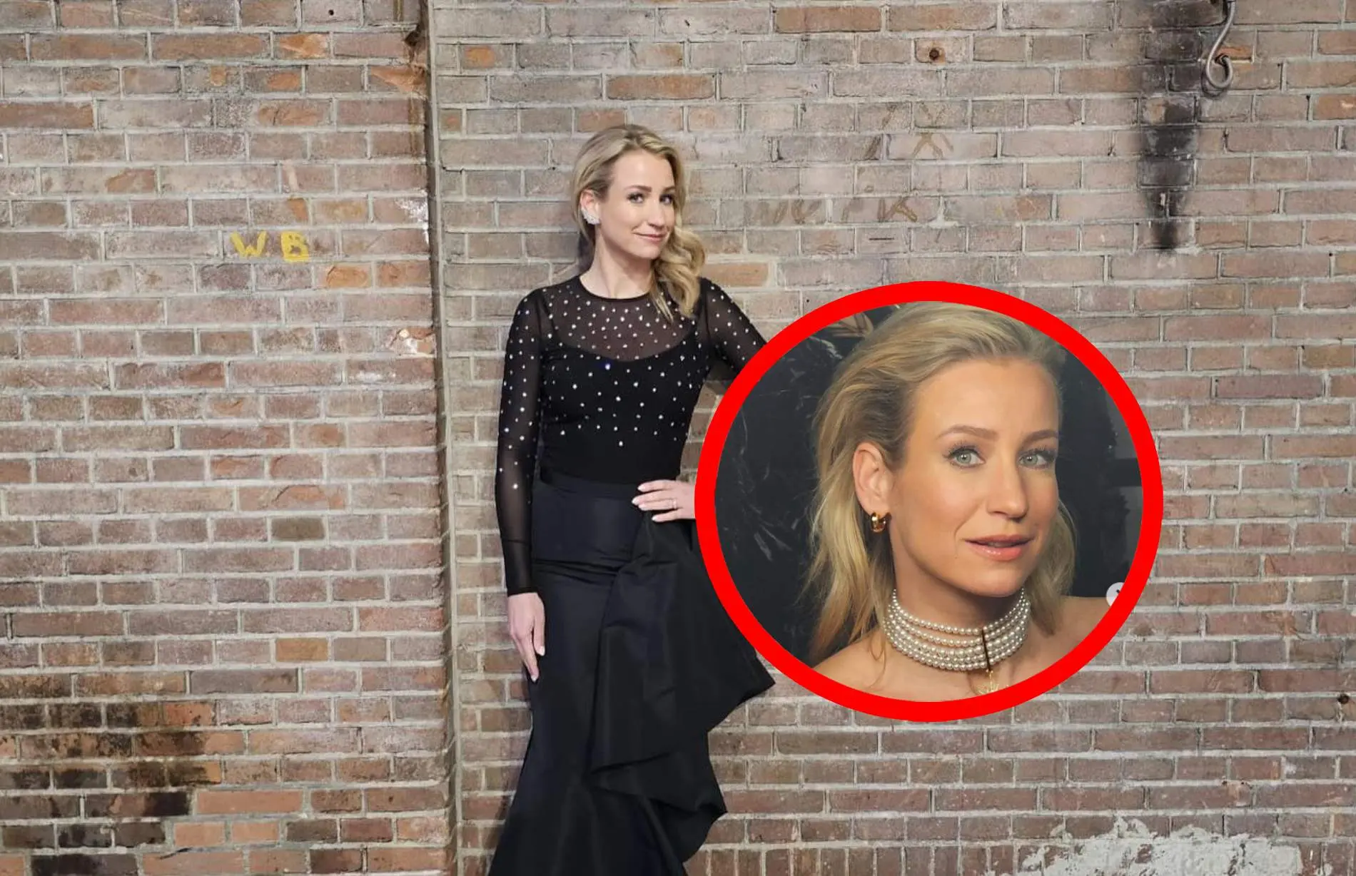 dionne stax in prachtige laag uitgesneden jurk