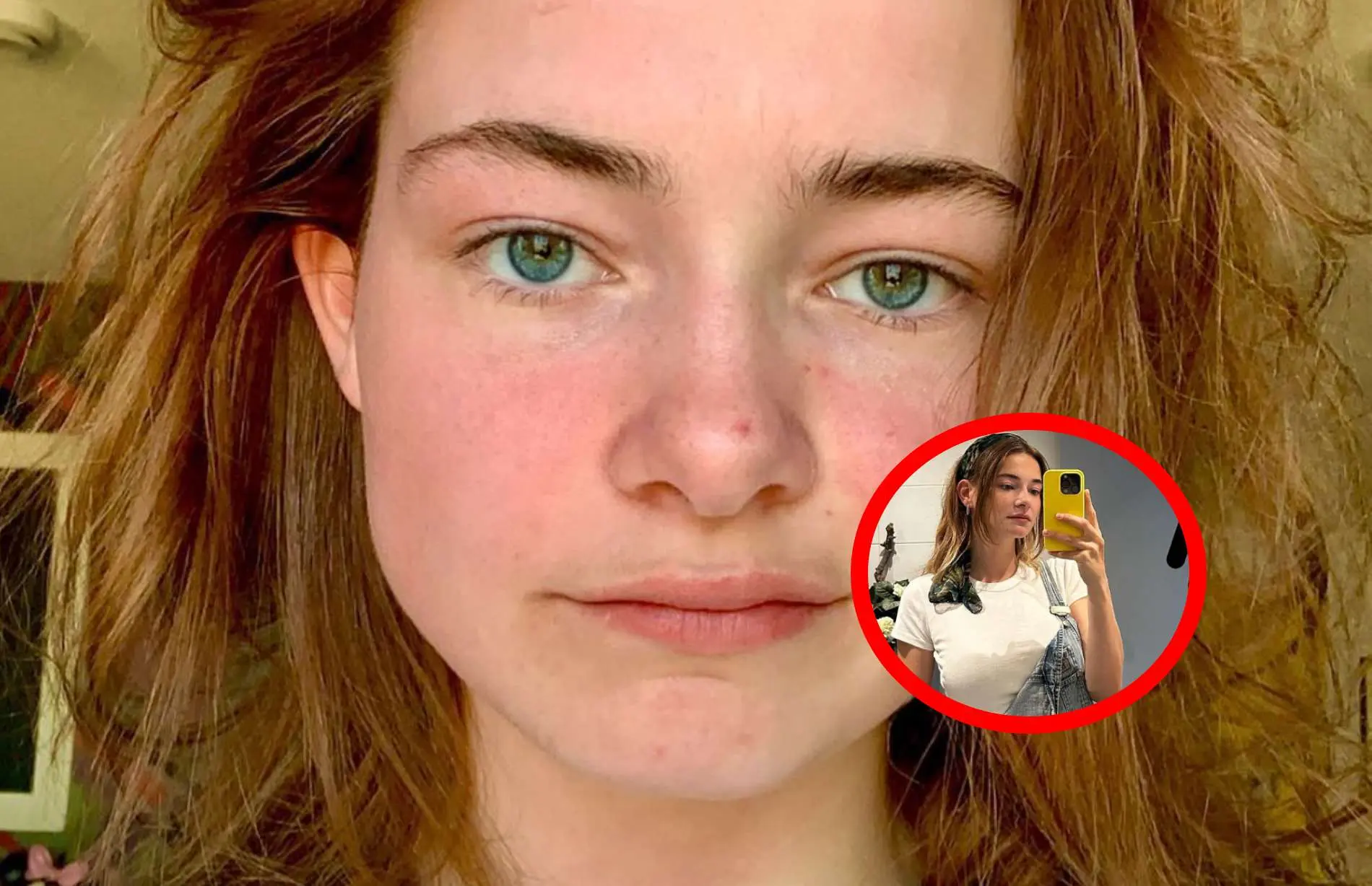 emma wortelboer graait in haar broek op selfie