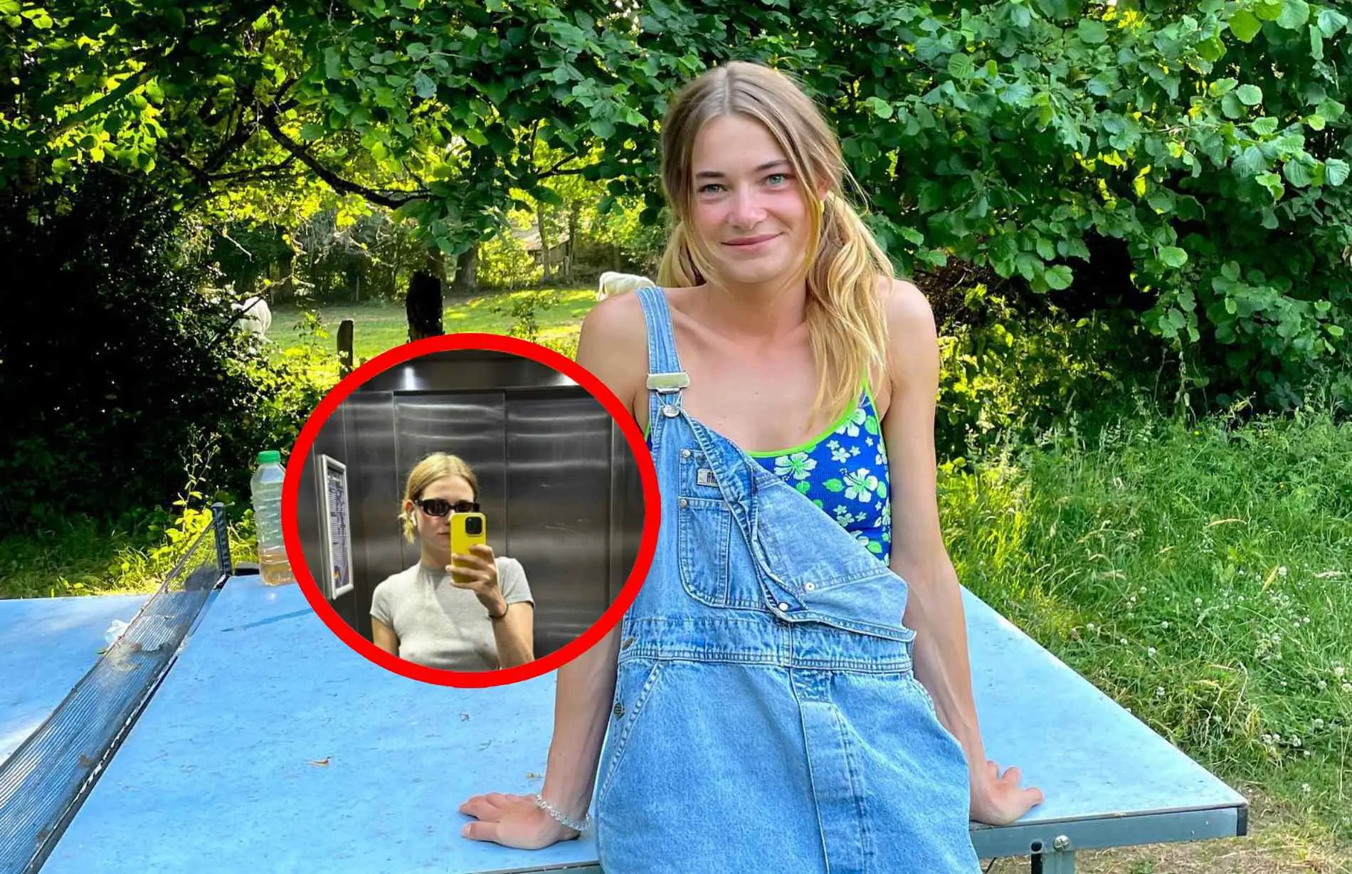 emma wortelboer prikt door flinterdun shirtje heen