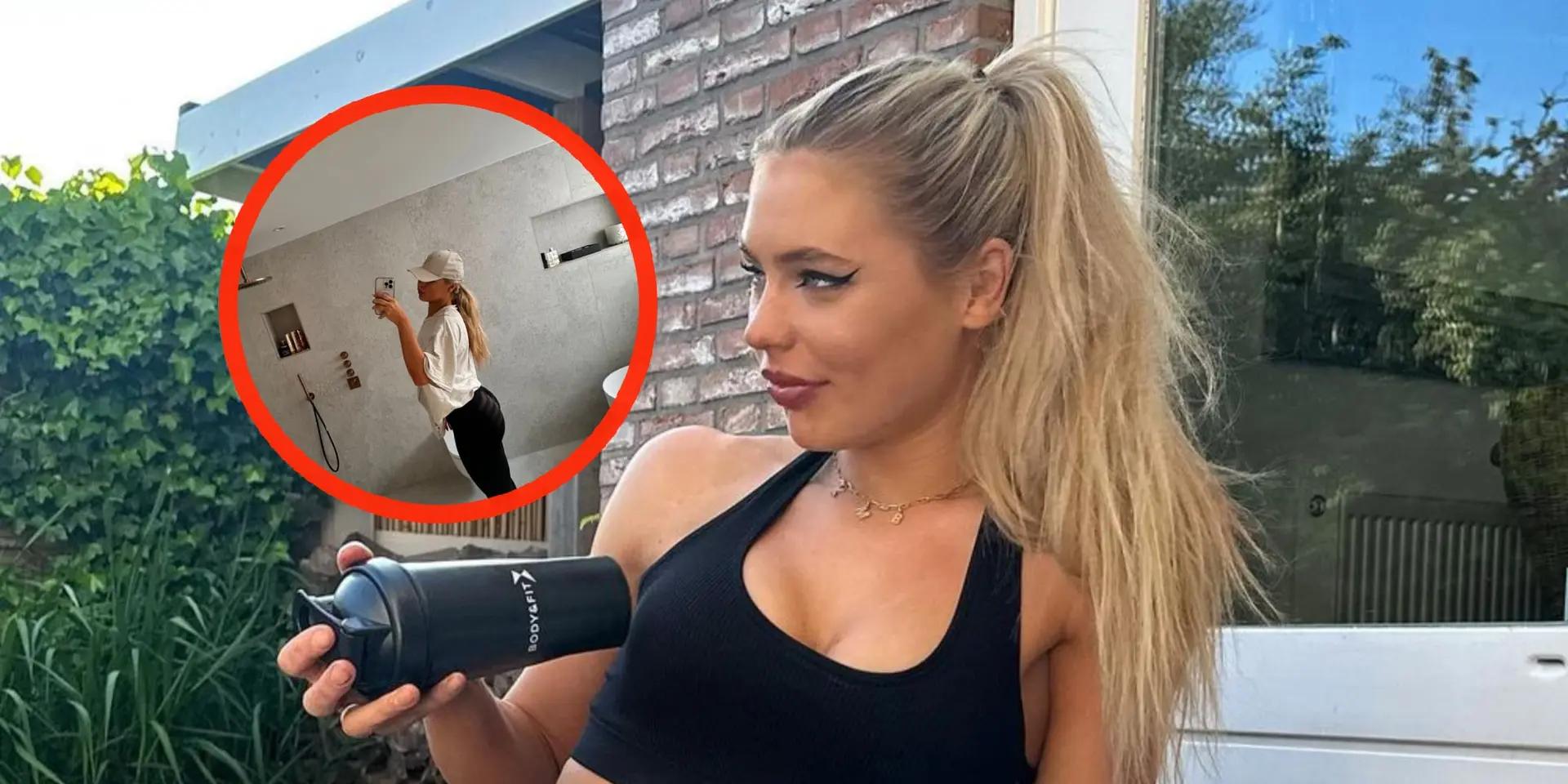 foto jutta leerdam bewijst dat haar eigen achterwerk strakste ooit is