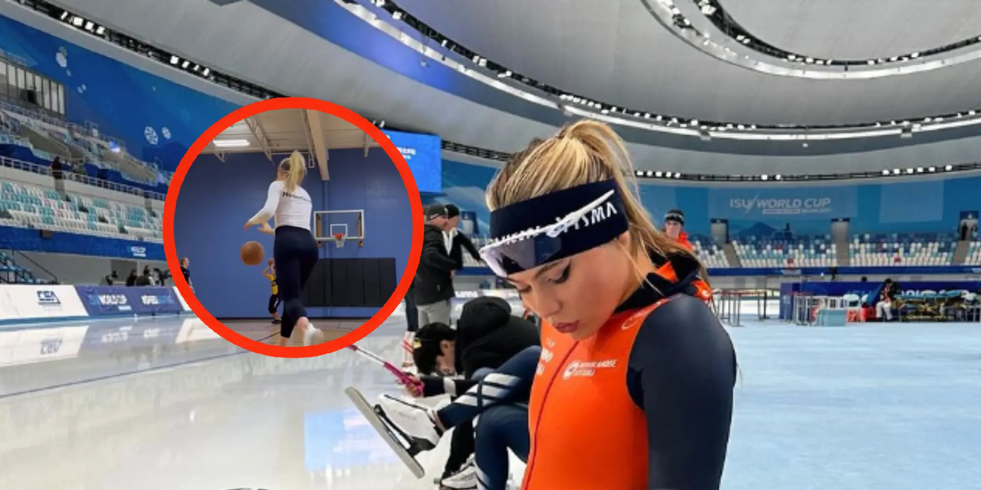foto jutta leerdam laat haar ballen flink stuiteren tijdens unieke workout