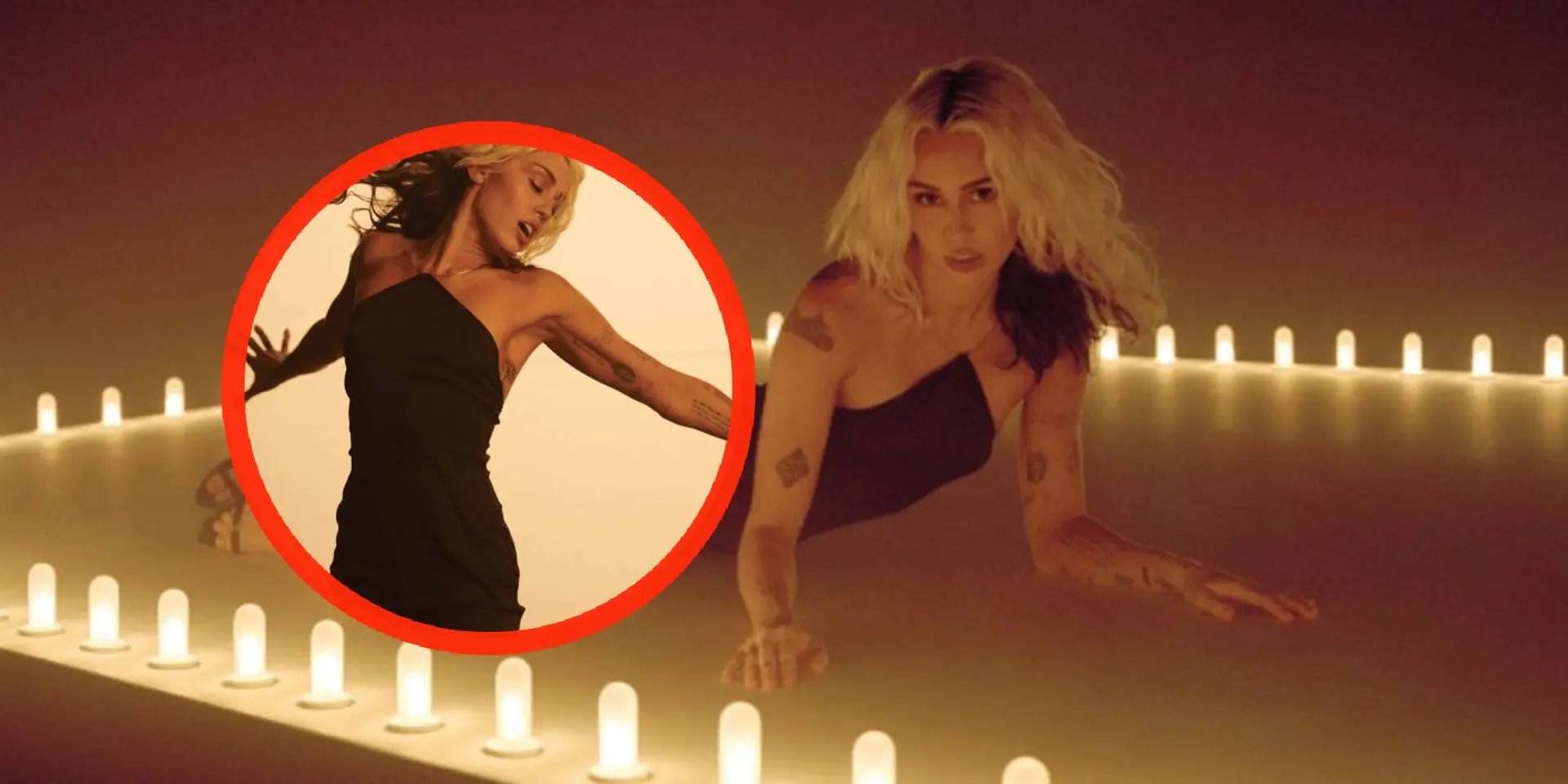 foto miley cyrus zwaait met kletsnatte heupen in kort jurkje