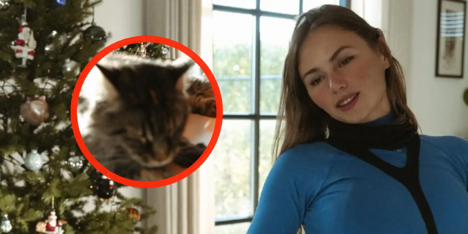 foto puck moonen ligt op haar buik in strak broekje met harige vriend