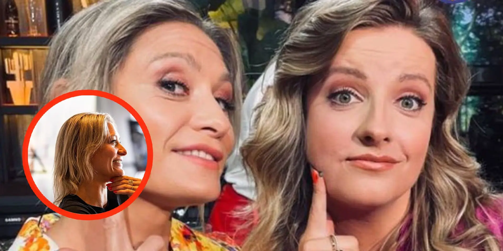 foto roxane knetemann en merel ek pronken met vreemd staafje op hun wang tijdens de oranjezomer