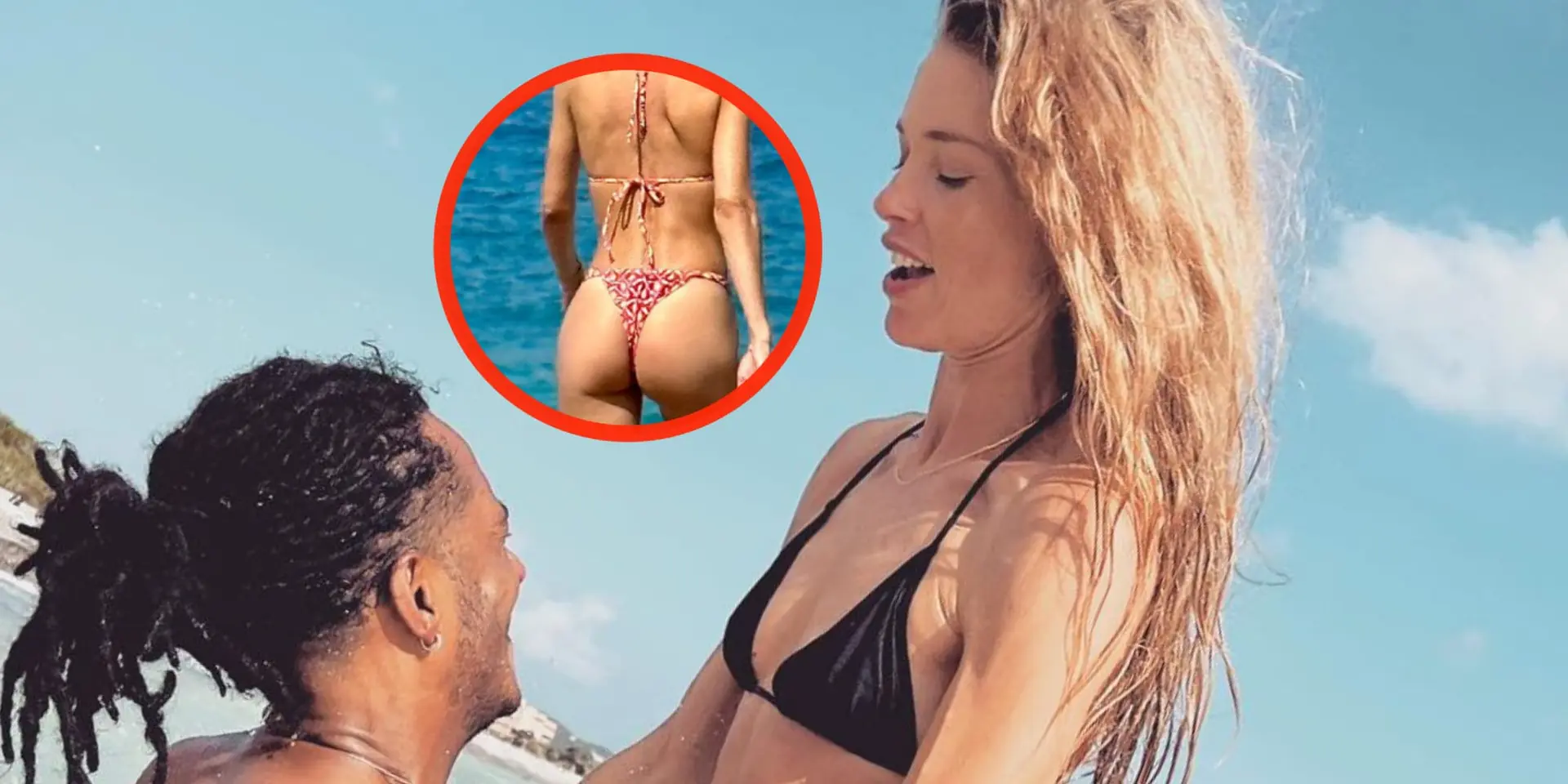 foto schaars geklede doutzen kroes wordt van afstandje begluurd door man