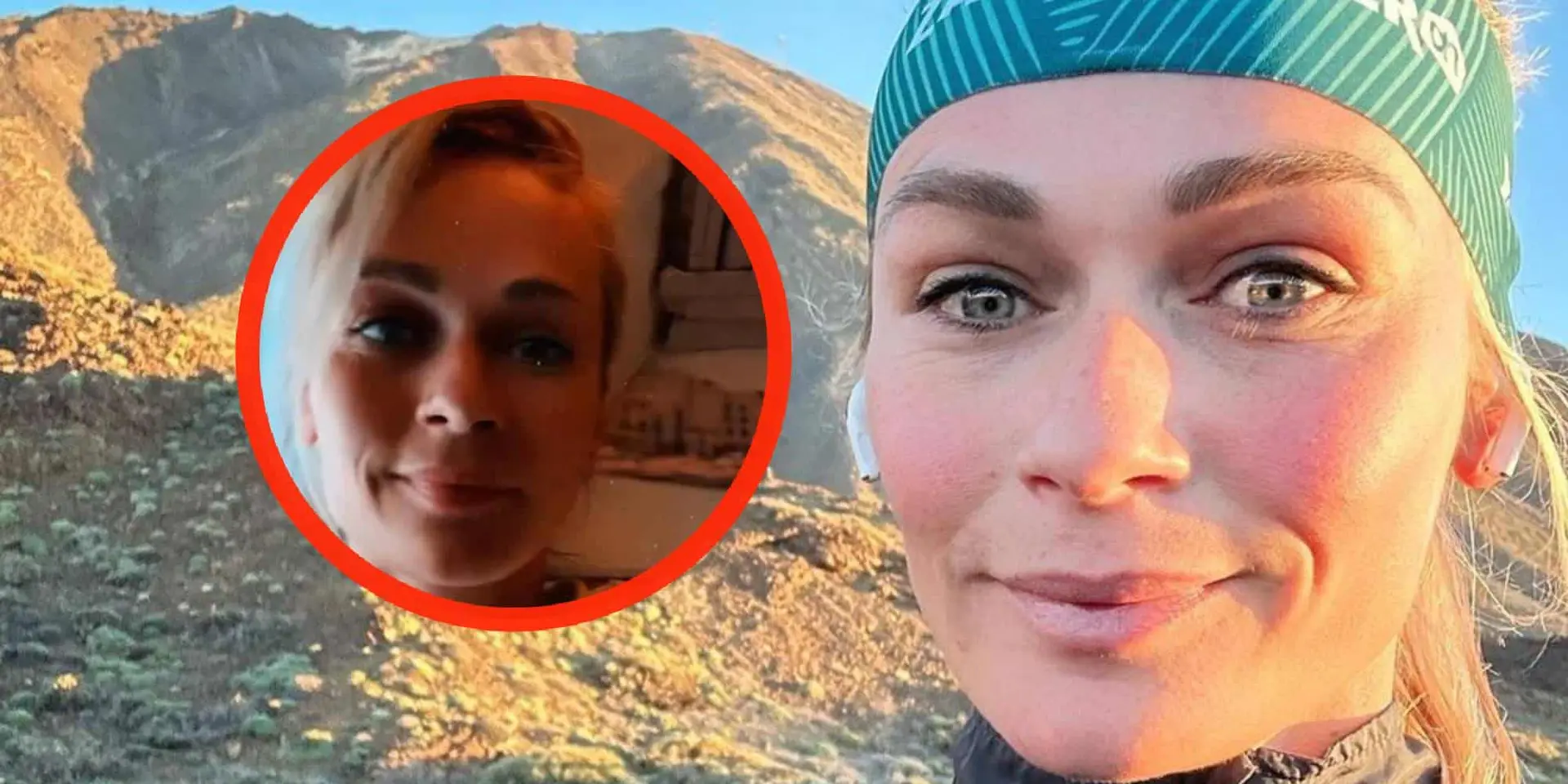 foto schaatsster irene schouten laat prachtige bergtoppen zien