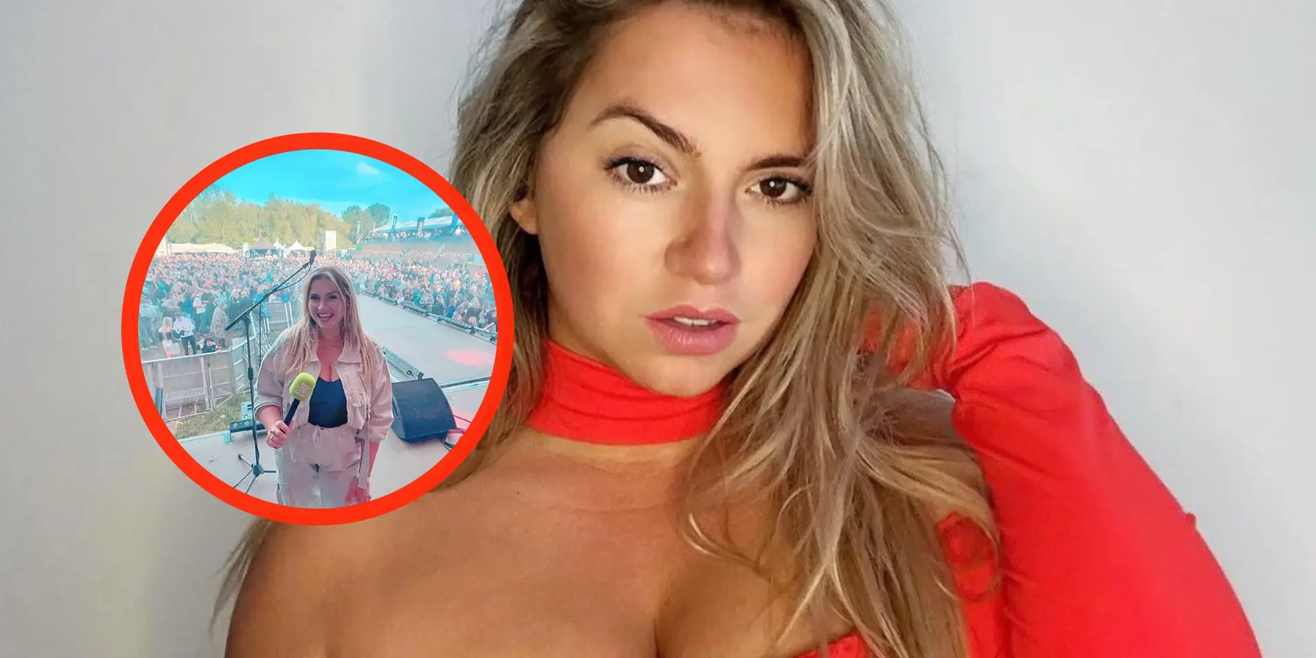 foto sensi lowe maakt publiek alvast warm met diepe inkijk